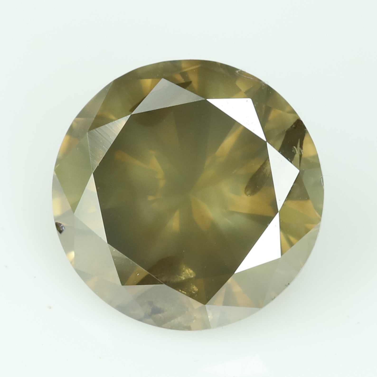 1.19 CT Greenish Diamond Milky Diamond Round Diamond Etsy