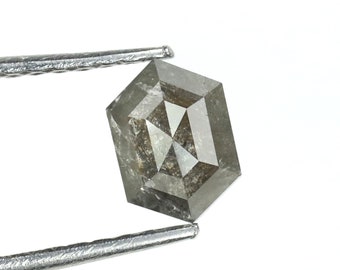 0.64 ct Salz Und Pfeffer Farbe Hexagon Diamant Natürliche Lose Diamant Geschenke Für Diamant Schmuck Diamant Ring ON6-405