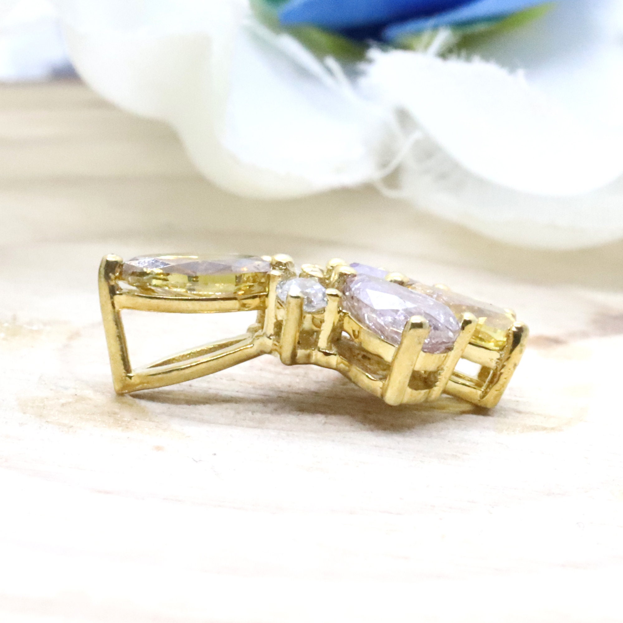 3.18 carat Pear Shape & Pink Diamond Pendant Necklace — Shreve, Crump & Low