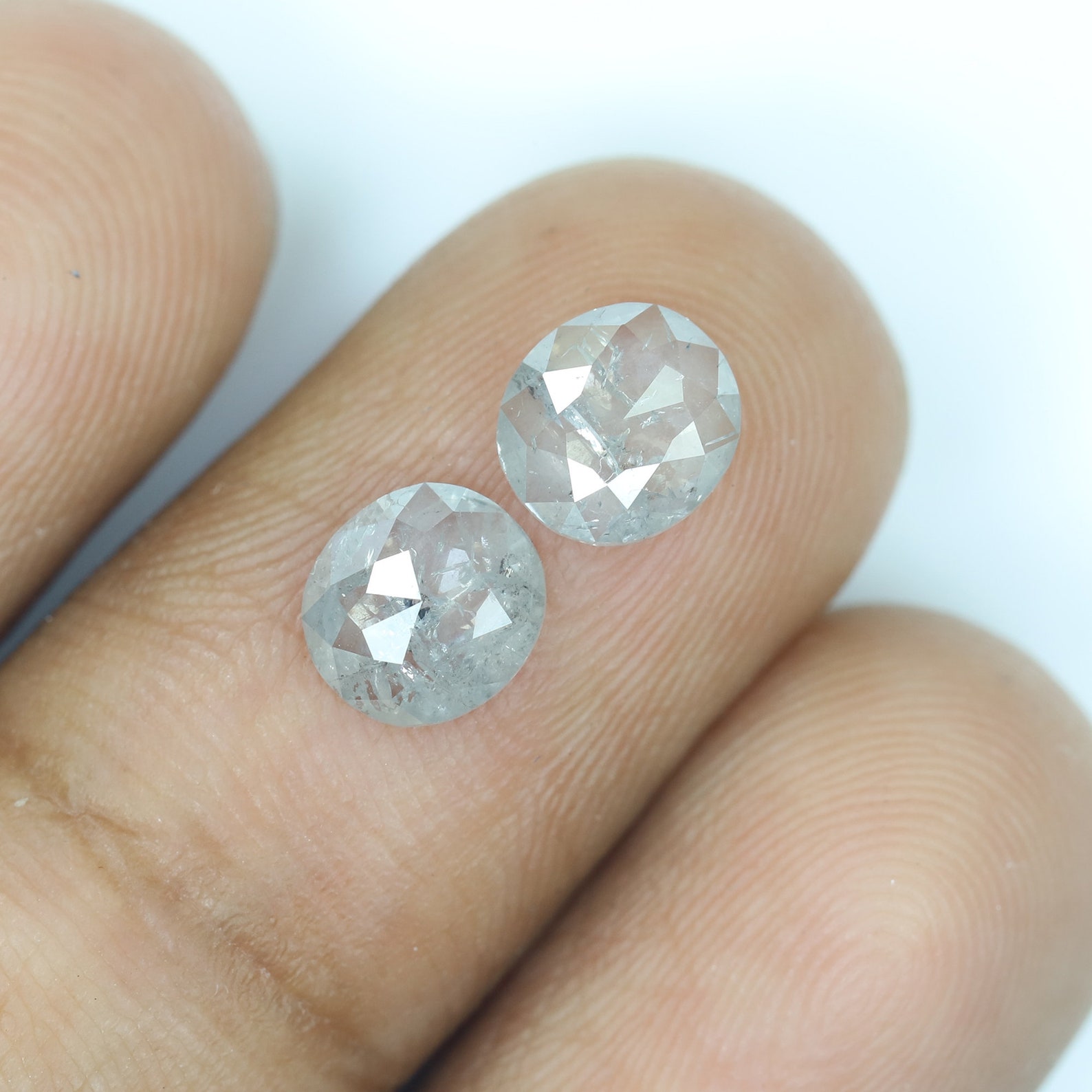 1.12 CT White Diamond Milky Diamond Oval Diamond Natural Etsy