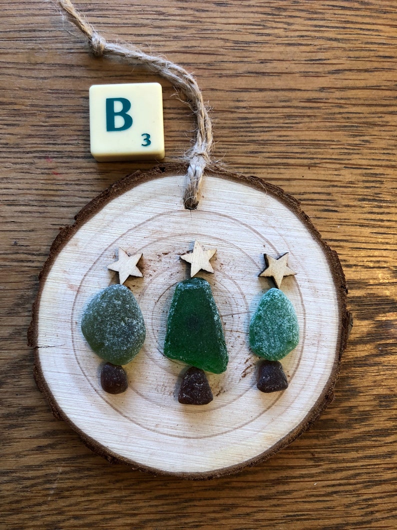 Handmade Sea Glass Christmas Decorations Etsy UK