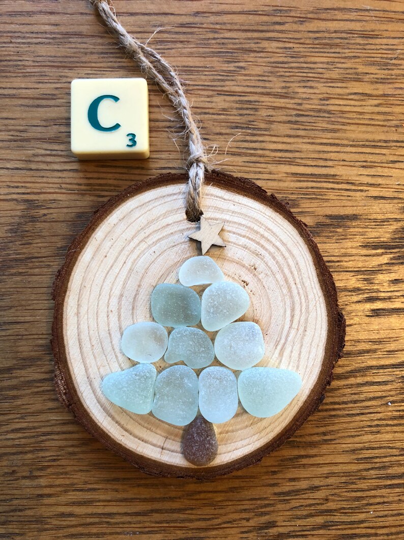Handmade Sea Glass Christmas Decorations Etsy UK