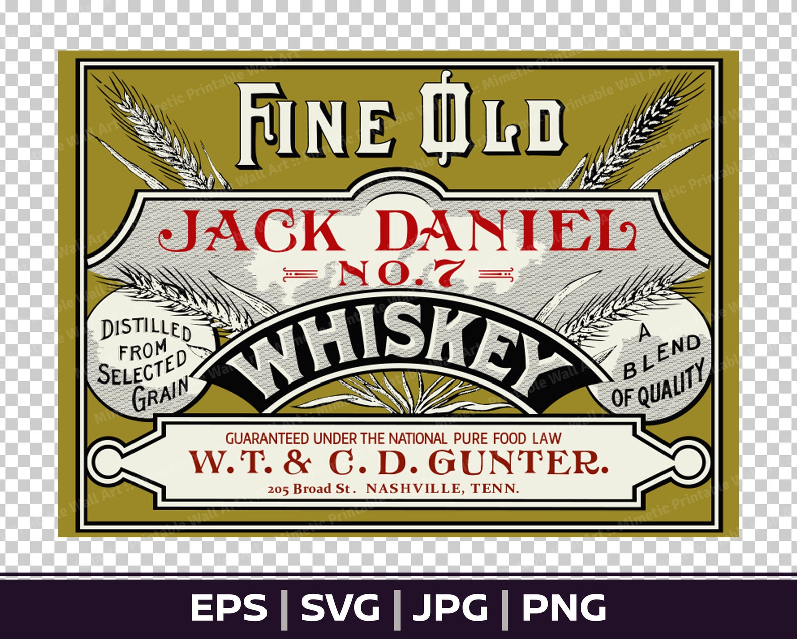 Printable Jack Daniels Label