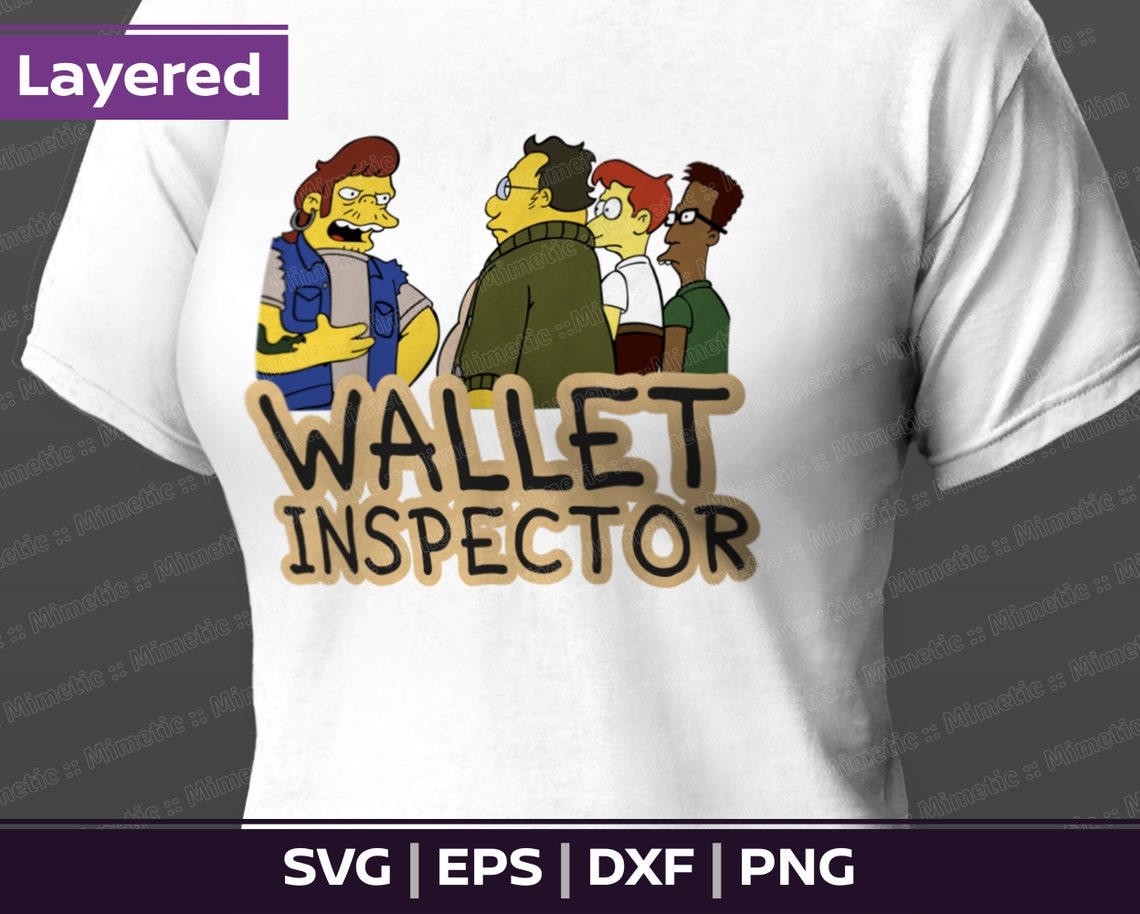 Wallet Inspector SVG Simpsons SVG Wallet Inspector Layered Etsy