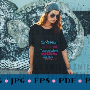 confessions svg, svg bundle, svg design, spiritural svg, christian svg, png file, eps file, christian sayings, christian art, cricuit file