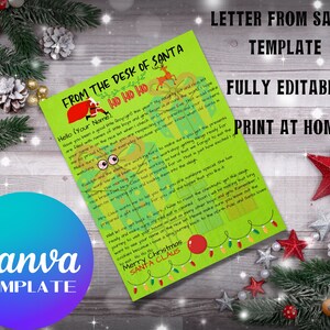 editable santa letter template, santa letter, letter from santa, printable santa letter, santa claus letter template, letter printable,
