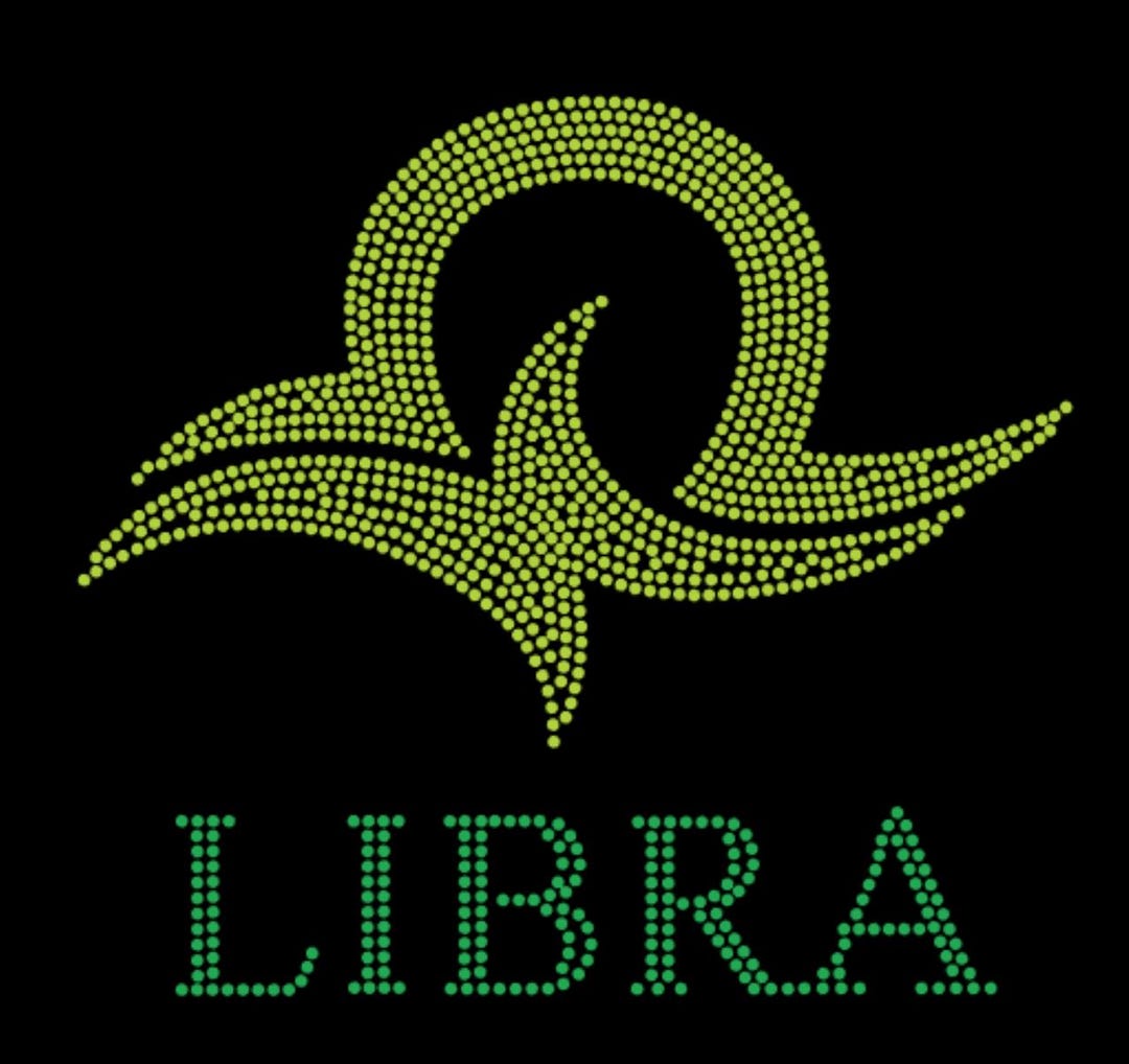 Libra Rhinestone Libra Rhinestone Design Template, Ss10, 10.413w X 9.433h - Etsy