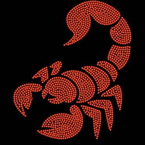 Scorpio-Scorpion Rhinestone Design Templates Large Designs