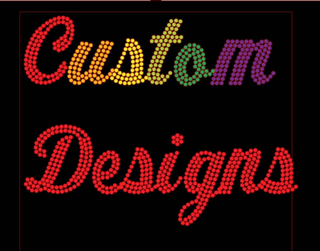 Custom Rhinestone Design Template Setup Custom Designs SS6 Etsy