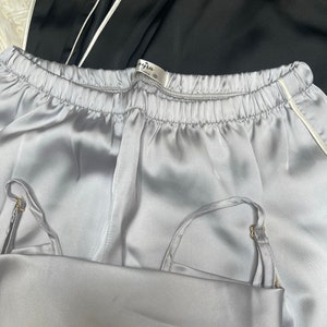 Silk Pajama Set: Effortlessly Chic Loungewear Silver