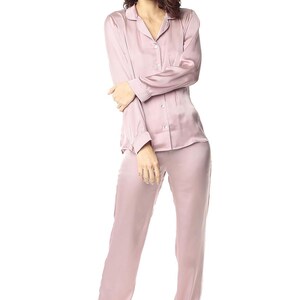 Classic Button Shirt Pajama Set: Lavender