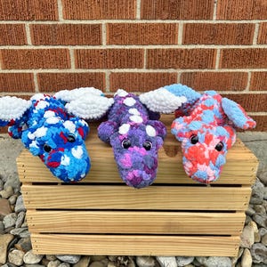 Crochet Dragon Plush | Fantasy Amigurumi Toy | Stuffed Dragon Gift | Mythical Creature Decor | Whimsical Soft Dragon