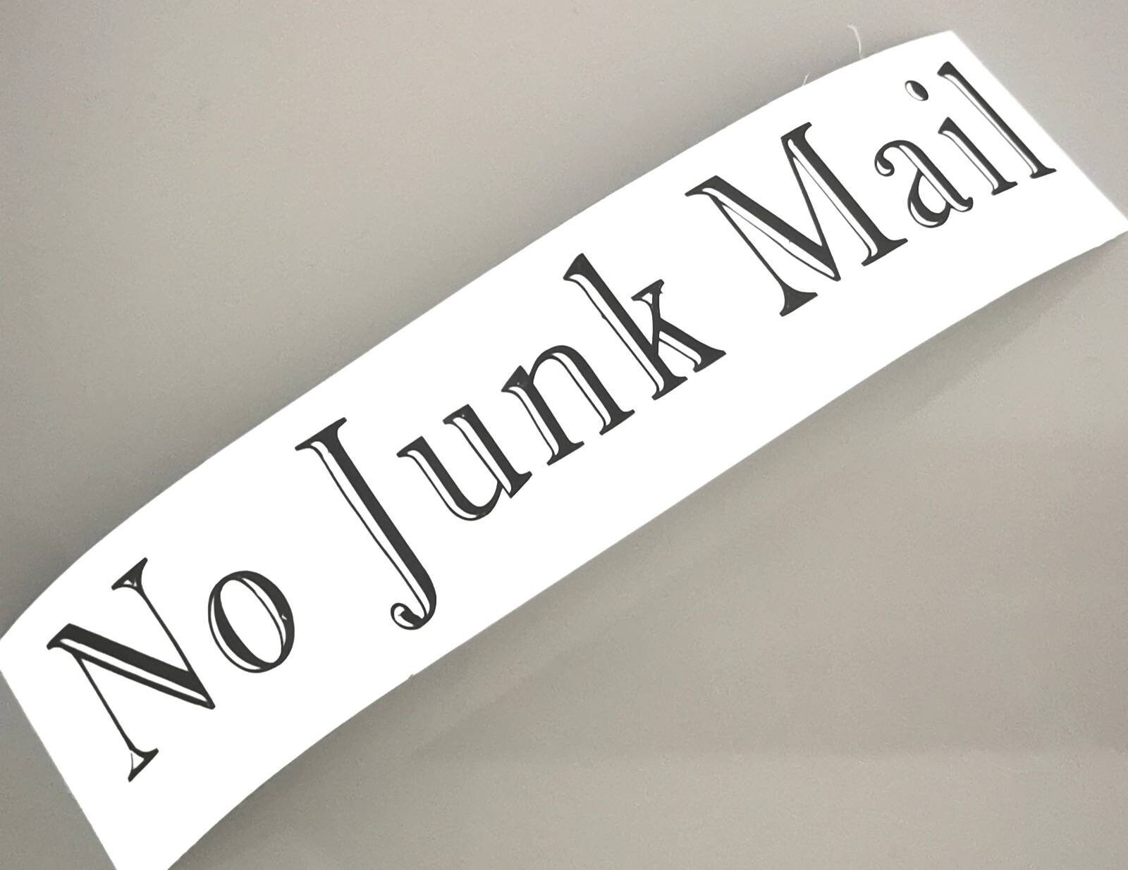 No Junk Mail Letter Box Sticker Vinyl Decal Post Box Etsy UK
