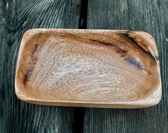 Handmade decorative Mango bowl. Perfect as a jewelry or ring dish/tray. Food-safe for serving or kitchen needs.