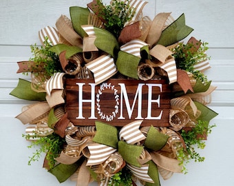 Everyday Wreath, Welcome Wreath, Farmhouse Wreath, All Year Round Wreath, Front Door wreath, Home Wreath, Any season Wreath