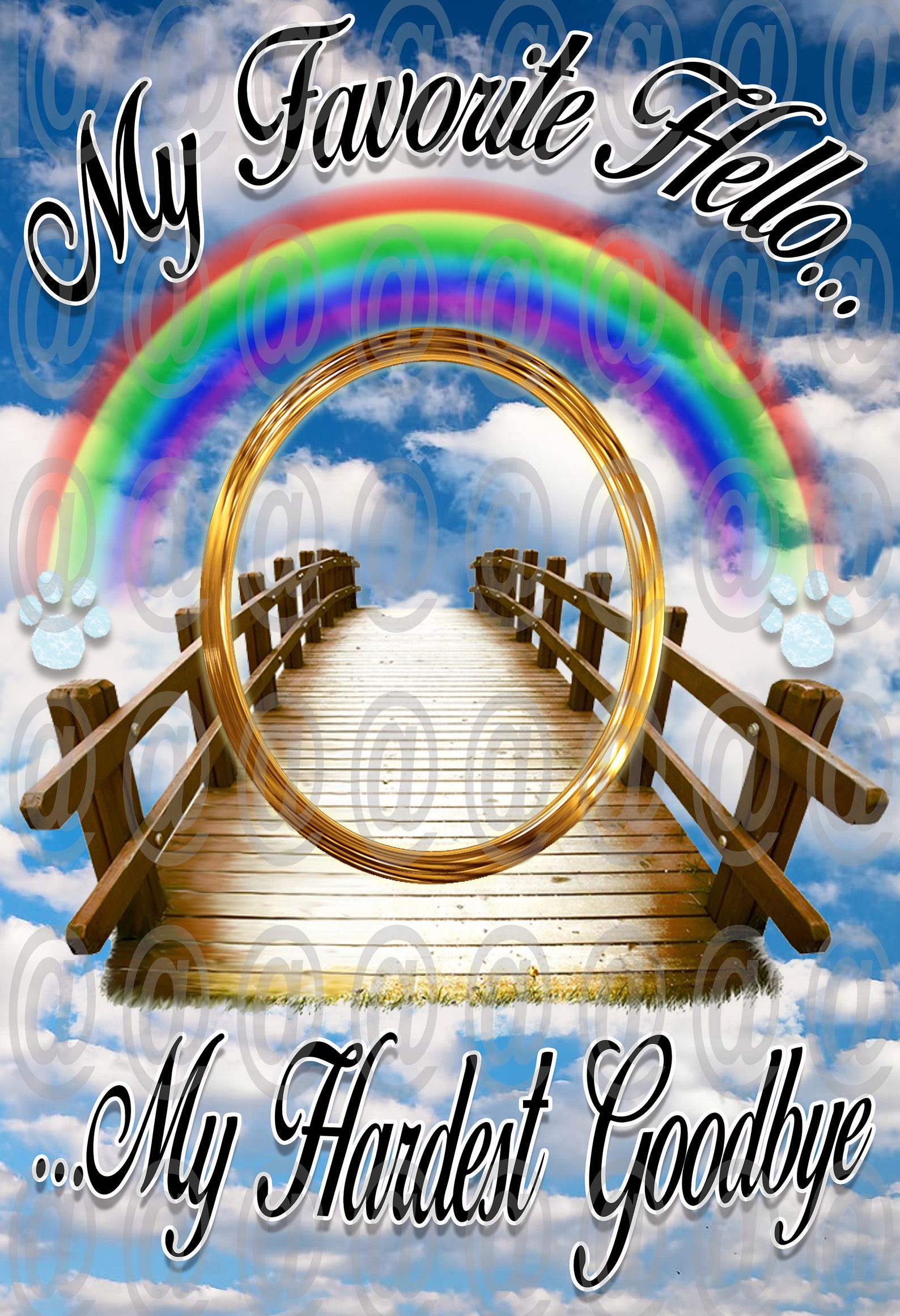 INSTANT Pet Dog Cat Memorial Background Drop in Photo Rainbow | Etsy