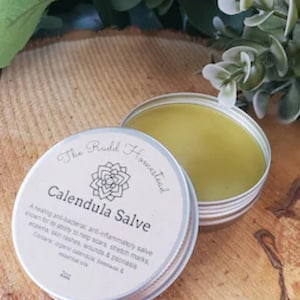 Healing Calendula Salve - Natural Skincare Remedy | All Natural Skin Balm | All Purpose | Calendula Infused Herbal Salve | Natural Organic