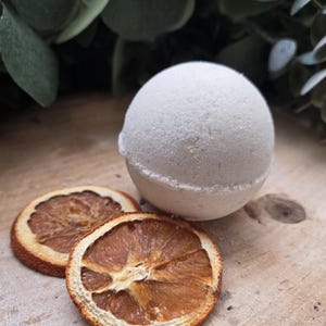 Refreshing Burst: Sweet Orange Bath Bomb | Pure Essential Oils | Eco-Friendly | Gift for Holiday, Birthday, Anniversary | Handmade Spa Gift