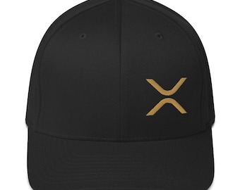 XRP Embroidered Flex Fit Hat - Cryptocurrency Cap