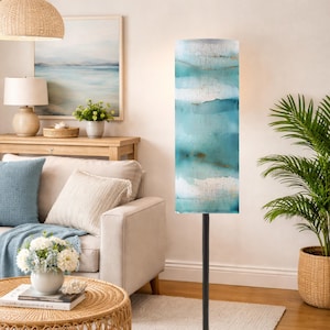 Minimalist Column Floor Lamp, Remote Controlled Dimmable Lighting, Calming Modern Decor (Made in USA)
