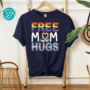 Free Mom Hugs Shirt, LGBTQ Tee Shirt, Pride Month shirt, Proud Ally Shirt, Pride Mom T-Shirt, Trans flag shirt, Rainbow Pride Parade Shirt