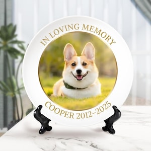Custom Photo Memorial Plate: Ceramic Sympathy Gift