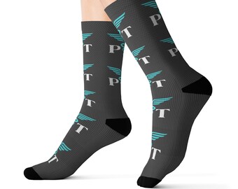 Physical Therapy Socks: Sublimated Print PT Gift