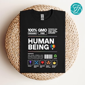 Human Being Facts Tee: LGBTQ Ally Ring-Spun Cotton Shirt
