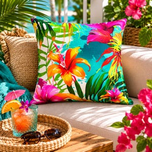 Outdoor Cushions Hibiscus - Etsy