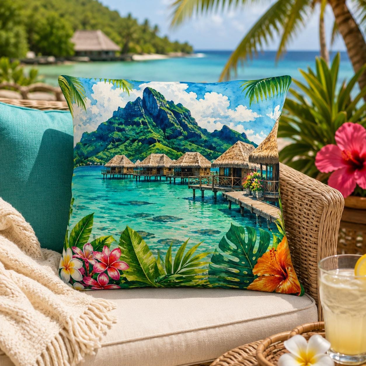 Outdoor Cushions Hibiscus - Etsy