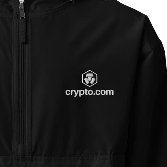 Crypto.com Embroidered Champion Packable Jacket: Wind & Rain