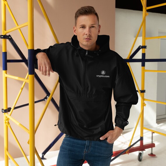 Crypto.com Jacket, Crypto.com Embroidered Champion Packable Crypto.com Jacket, Crypto.com Embroidered Champion Packable