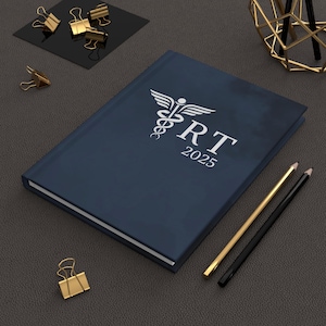 Respiratory Therapist Gift, Respiratory Therapy Graduation Gift, RT 2025 Graduation Gift Idea, Personalized RT Student Hardcover Journal