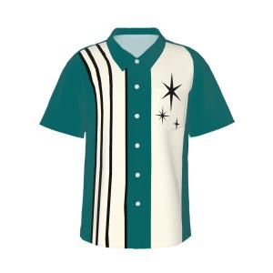 Retro 50s Bowling Shirt: Mid-Century Hollywood Style