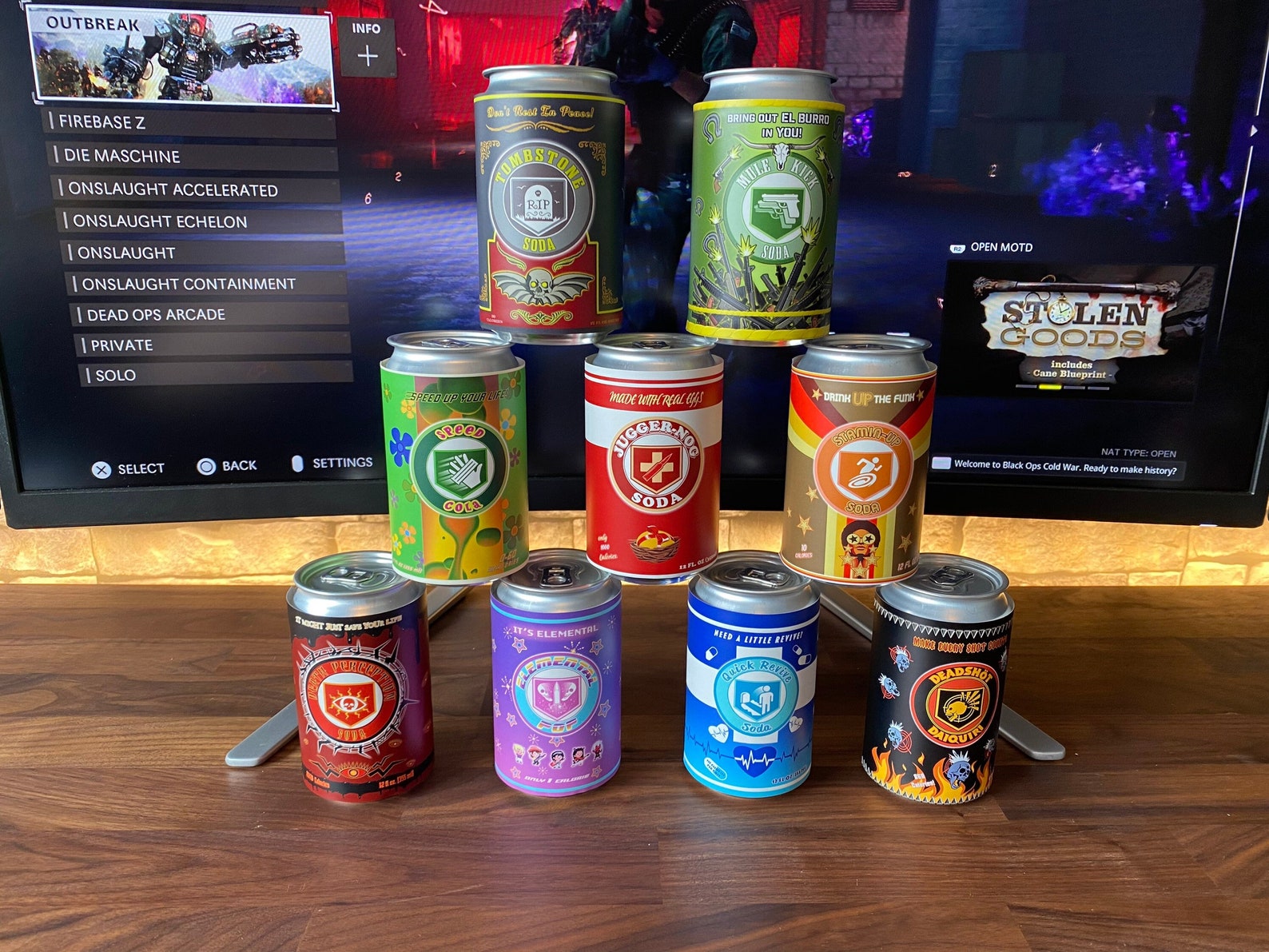 Call of duty Zombie Perk Cans Full collection 9 Cold War Etsy