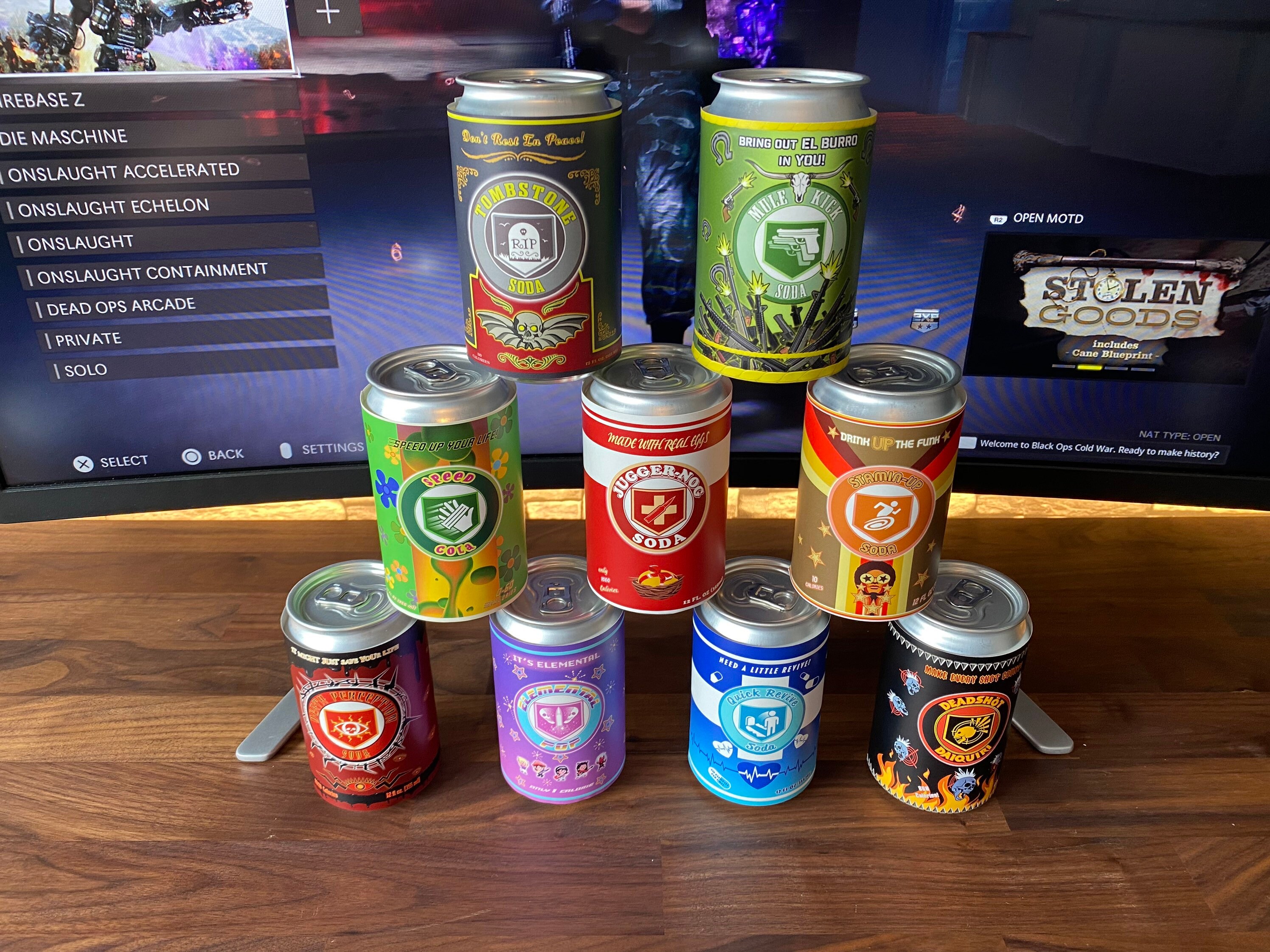 Call of duty Zombie Perk Cans Full collection 9 Cold War Etsy