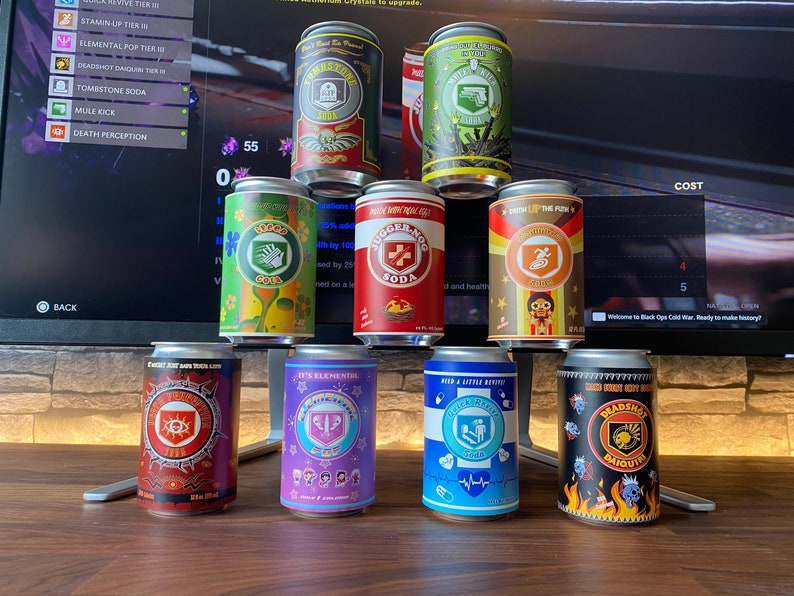 Call of duty Zombie Perk Cans Full collection 9 Cold War Etsy