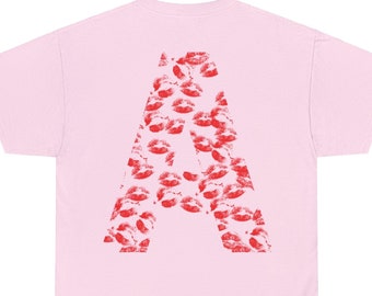 Monogrammed Kiss Mark Unisex T-Shirt
