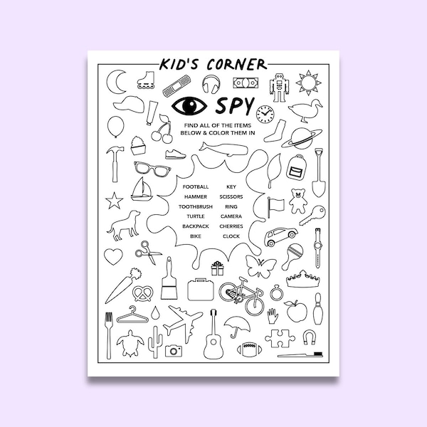 Kid's/Children's Restaurant Menu Games (For Back of Menu) PDF