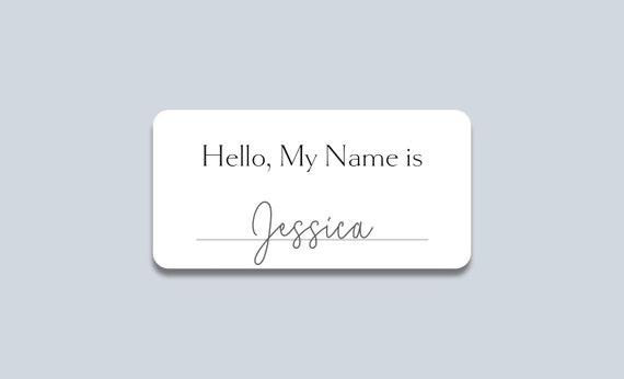 Minimal Name Tag Sticker printable Avery Compatible | Etsy