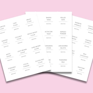 Minimal Baking Labels (Printable) 2x2 Avery Compatible