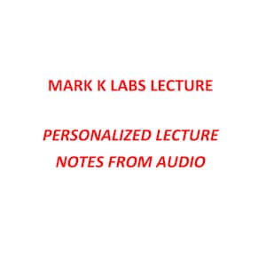 Notatki z wykładów audio Mark K Labs, dźwięk NIE jest dołączony