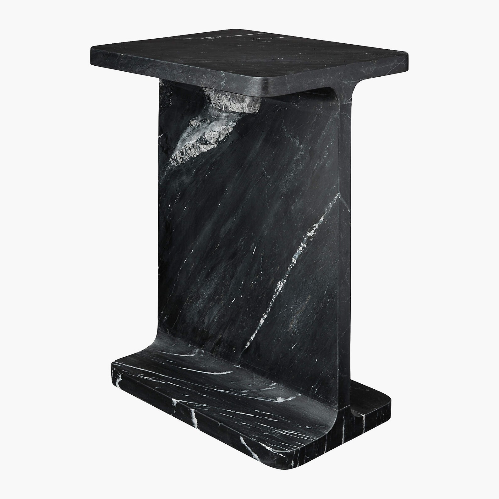 Marble Side Table Black Marble Side Table Coffee Table Etsy