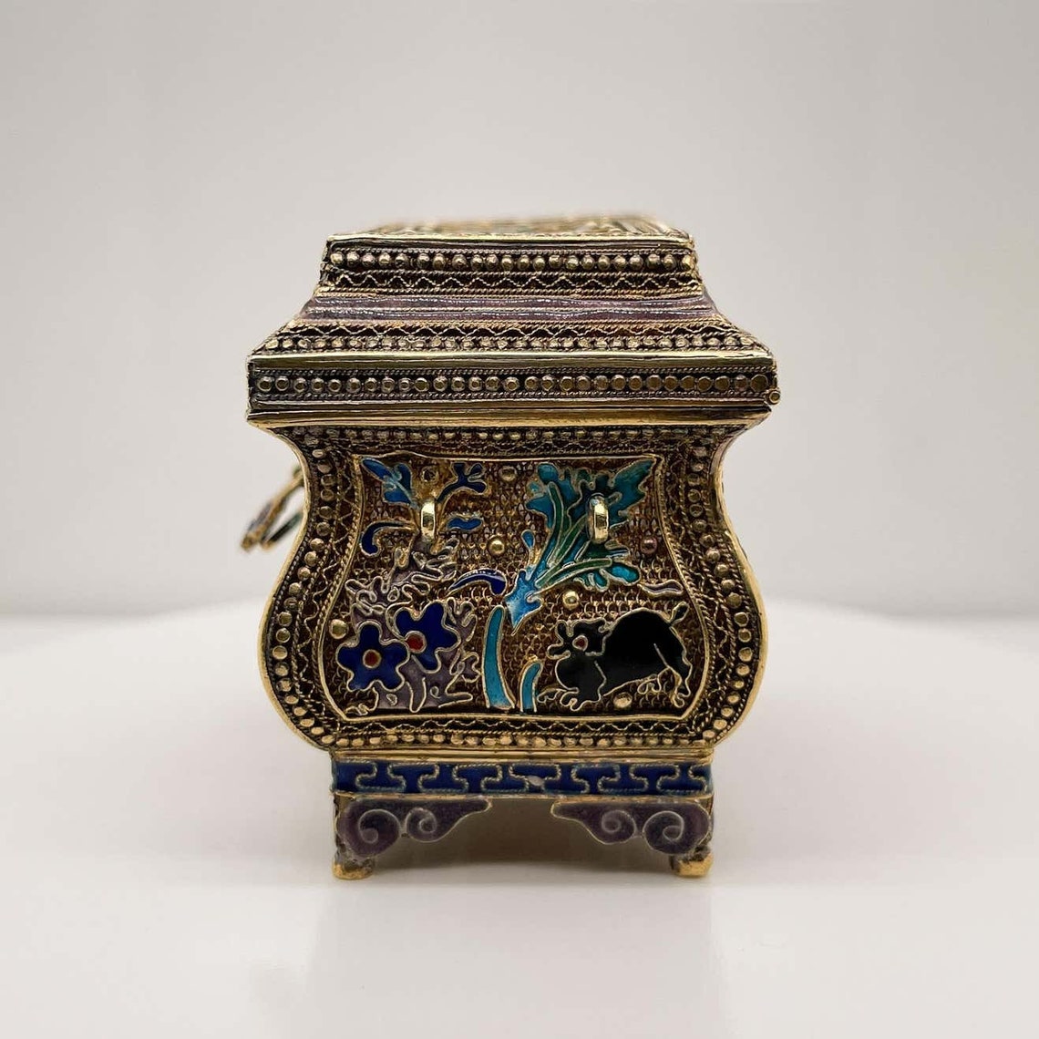 Vintage Chinese Treasure Box Antique Chinese Jewelry Box Etsy