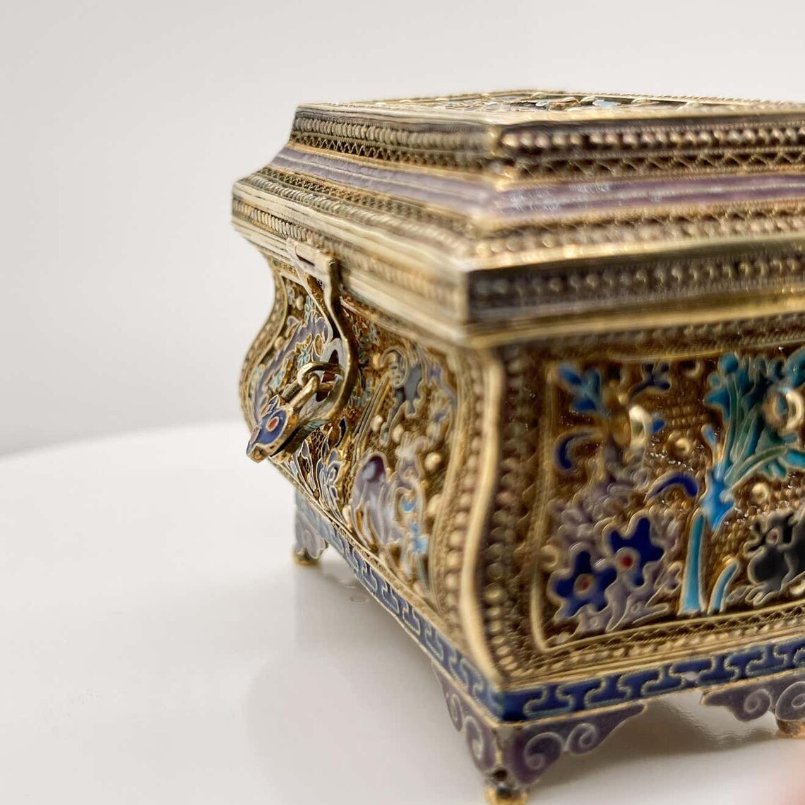 Vintage Chinese Treasure Box Antique Chinese Jewelry Box Etsy