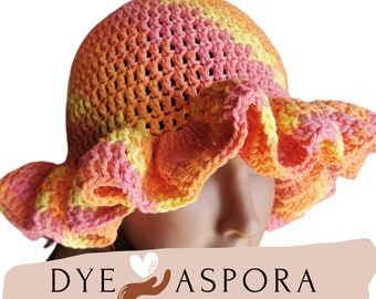 Crochet Ruffle Hat Pattern: Easy Summer Hat Tutorial (PDF Download)
