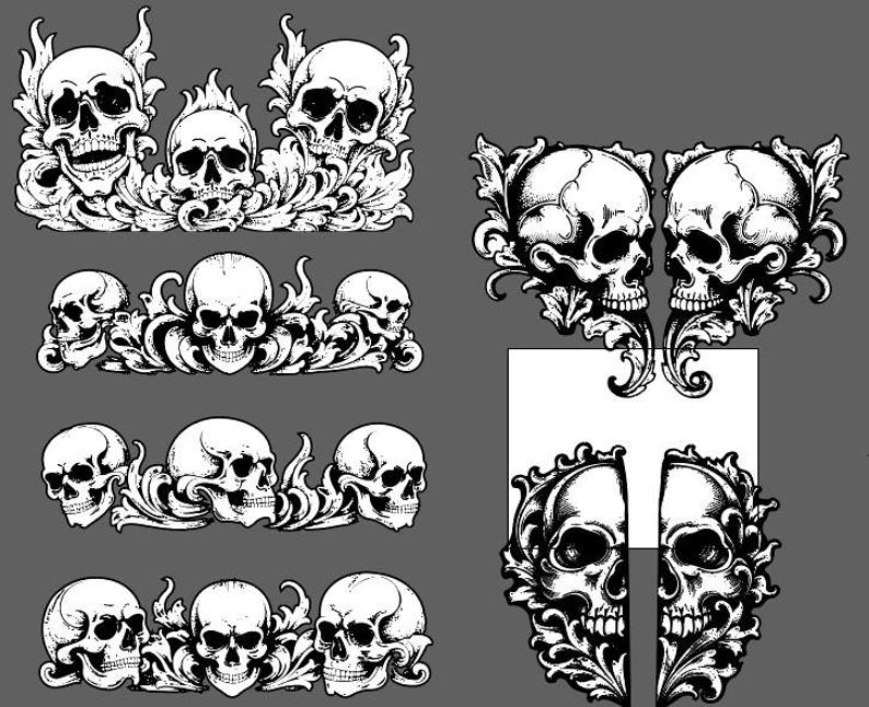 Vectored Skull Designs - Etsy