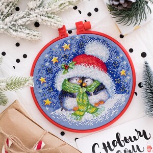 Cross stitch embroidery kit &quot;Delicate feeling&quot;. Abris Art DIY cross stitch picture with frame 6.7&quot;