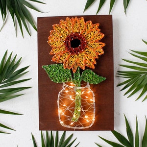 String Art DIY Kit "Sunflower" DIY, Abris Art. Creative DIY Kit.