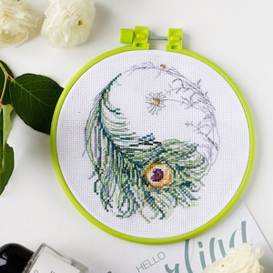 Cross stitch embroidery kit &quot;Spring pattern&quot;. Abris Art DIY cross stitch picture with frame 6.7&quot;
